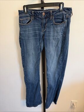American Age Straight-Leg Dark Blue Washed Jeans